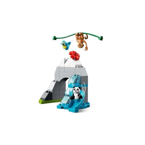 LEGO DUPLO Wild Animals of Asia 10974, Bricks Set with Panda & Elephant Baby Animal Toy Figures Plus Sounds, Toys for Toddlers, Girls & Boys Age 2-5