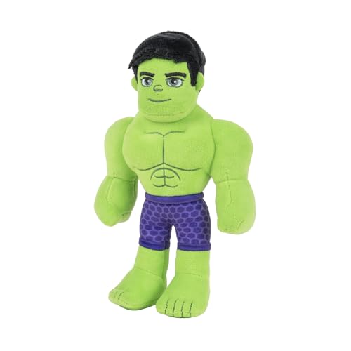 SPIDEY AND HIS AMAZING FRIENDS Marvel's SNF0082 Marvel’s Spidey and His Amazing Friends-8-Inch Little Plush Hulk Kids Ages 3 and up-Toys Featuring Your Friendly Neighborhood Heroes, Multi