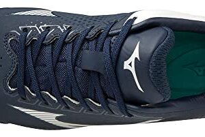 Mizuno Wave Lightrevo JR Baseball Shoe, Navy-White, 3.5