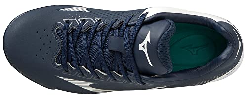 Mizuno Wave Lightrevo JR Baseball Shoe, Navy-White, 3.5