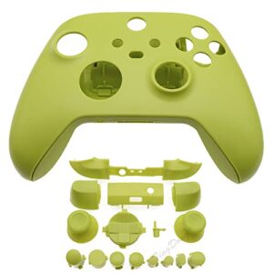 Front Housing Shell Back Case Cover LB RB Bumper D-pad Button LT RT Trigger Buttons Replacement for Xbox Series X S Controller (Apple Green)