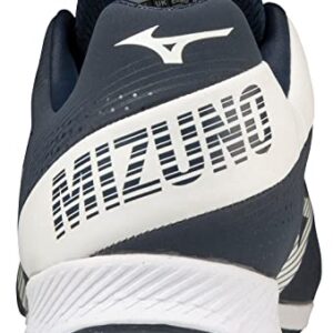 Mizuno Wave Lightrevo JR Baseball Shoe, Navy-White, 3.5