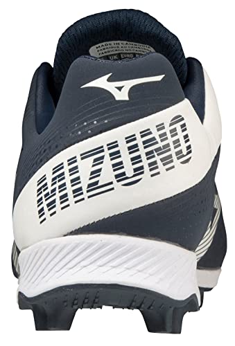 Mizuno Wave Lightrevo JR Baseball Shoe, Navy-White, 3.5