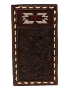 m&f western nocona rodeo wallet southwestern inlay & lace brown one size