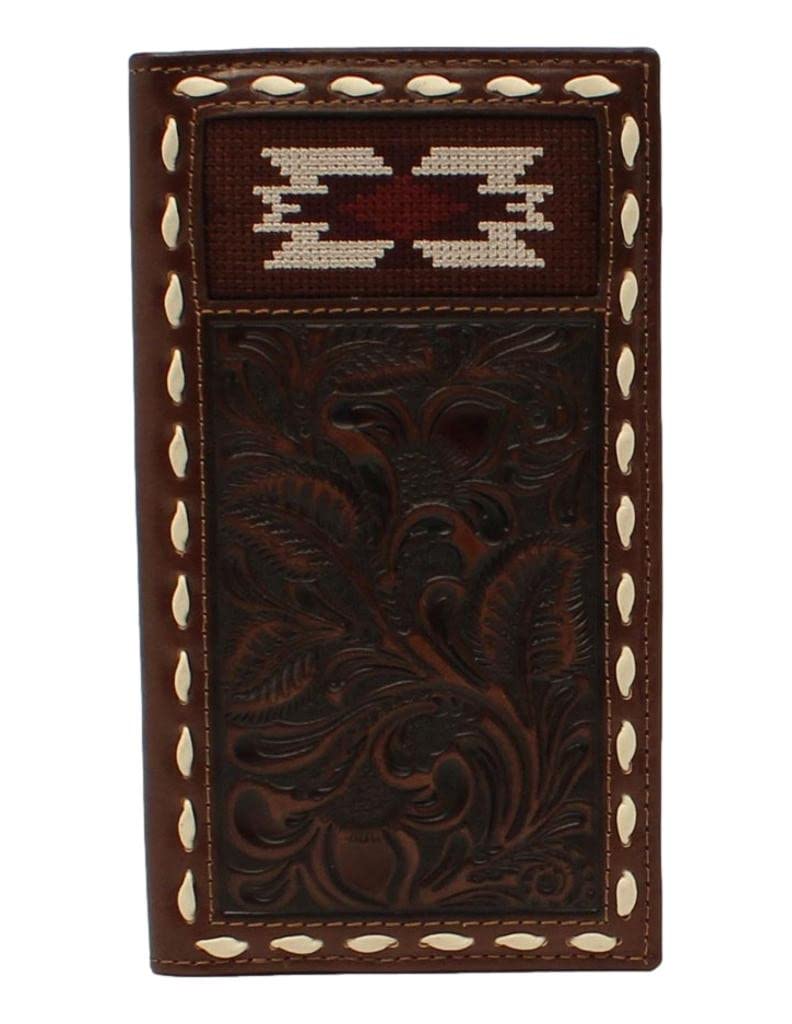 M&F Western Nocona Rodeo Wallet Southwestern Inlay & Lace Brown One Size