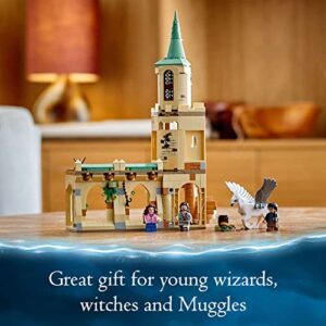 LEGO Harry Potter Hogwarts Courtyard: Sirius's Rescue 76401 Castle Tower Toy, Collectible Set with Buckbeak Hippogriff Figure and Prison Cell