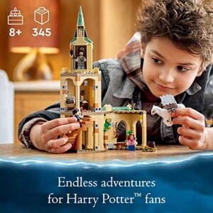 LEGO Harry Potter Hogwarts Courtyard: Sirius's Rescue 76401 Castle Tower Toy, Collectible Set with Buckbeak Hippogriff Figure and Prison Cell