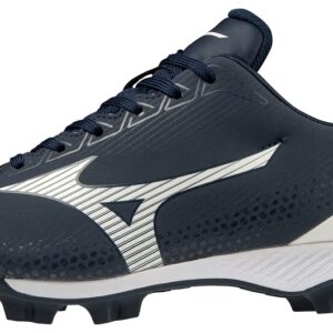 Mizuno Wave Lightrevo JR Baseball Shoe, Navy-White, 3.5