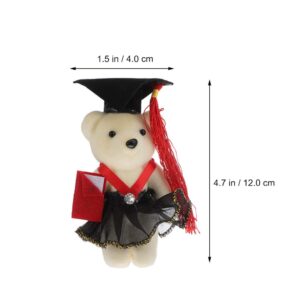 TOYANDONA 10pcs Mini Graduation Bears, 4. 7 inch Plush Graduation Bear Stuffed Animal for Graduation Gift