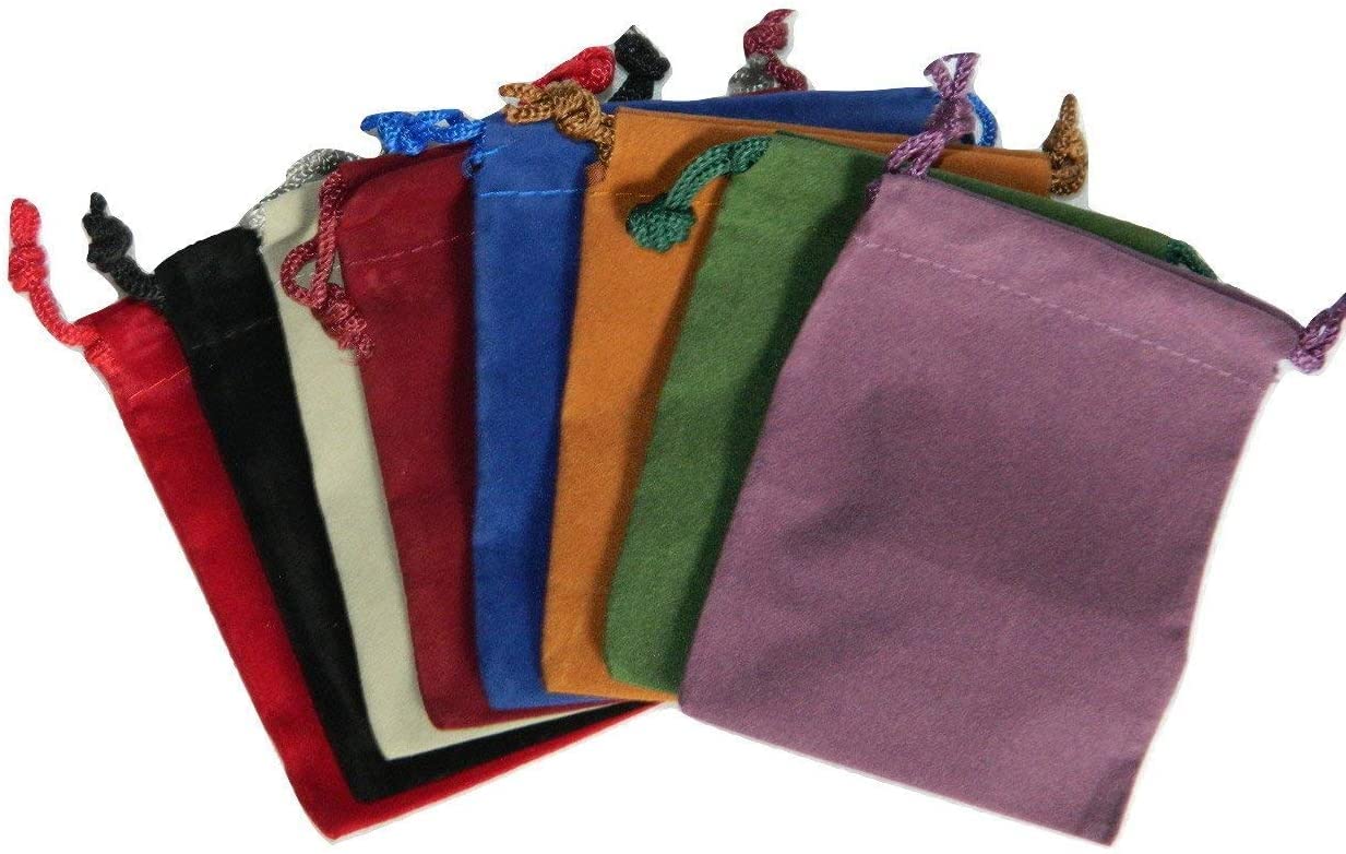 Auhafaly 8 Small Dice Bags 3 x 4 in Assorted Colors