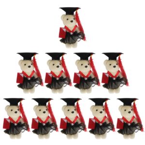 toyandona 10pcs mini graduation bears, 4. 7 inch plush graduation bear stuffed animal for graduation gift