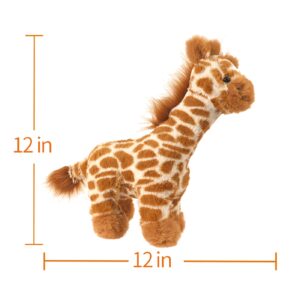 Apricot Lamb Toys Plush Brown Grassland Giraffe Stuffed Animal Soft Cuddly Perfect for Child (Brown Giraffe,12 Inches)