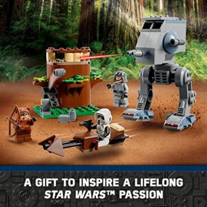 LEGO Star Wars at-ST 75332 Toy Building Set - Featuring Wicket The Ewok and Scout Trooper Minifigures, Expand Your Collection, Great Gift for Preschool Kids, Boys, and Girls Ages 4+