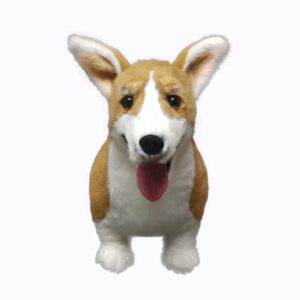 Corgi Dog 20 Inch Realistic Lifelike Louie Welsh Corgi Dog Plush Stuffed Animal Pet Dog Huggle Furry Corky