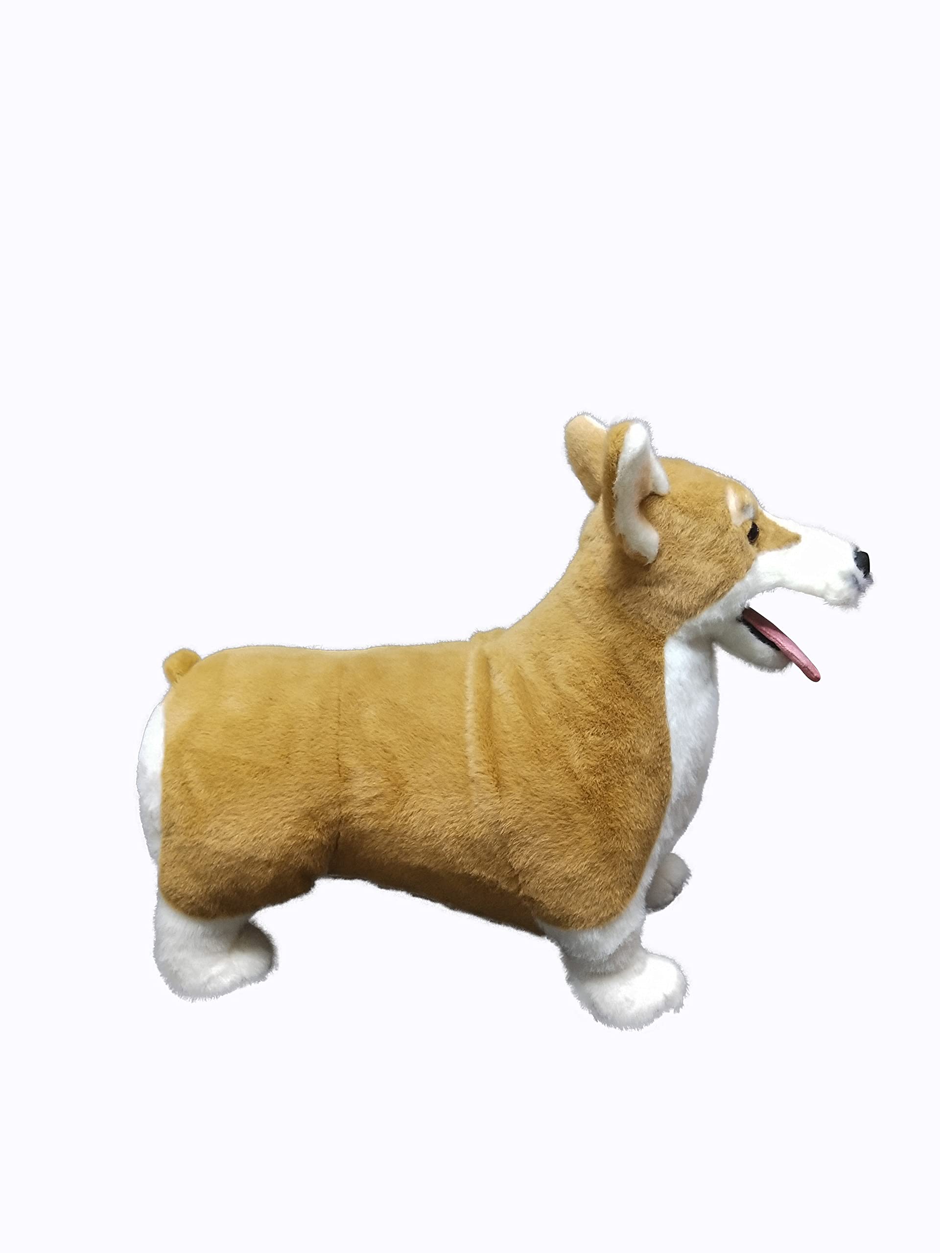 Corgi Dog 20 Inch Realistic Lifelike Louie Welsh Corgi Dog Plush Stuffed Animal Pet Dog Huggle Furry Corky