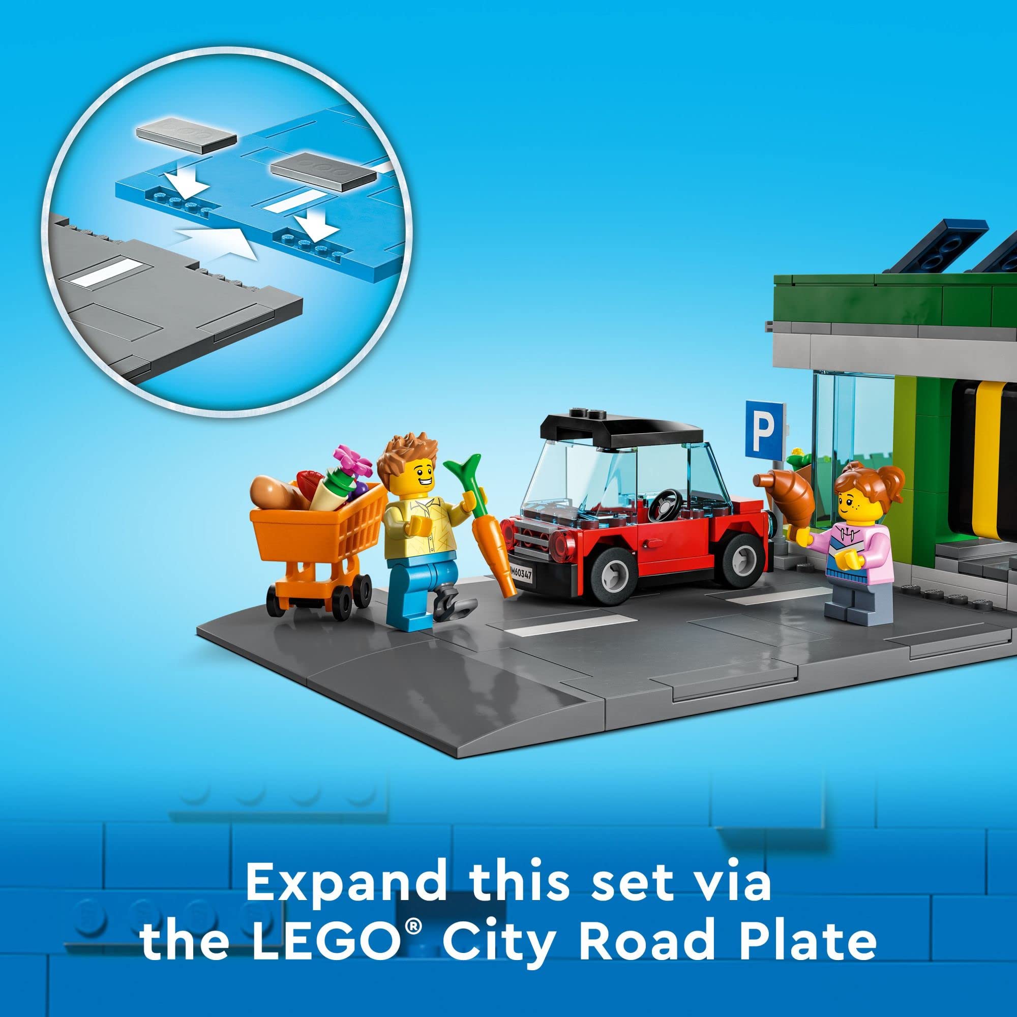 LEGO My City Grocery Store 60347 Building Toy Set for Girls, Boys, and Kids Ages 6+ (404 Pieces)