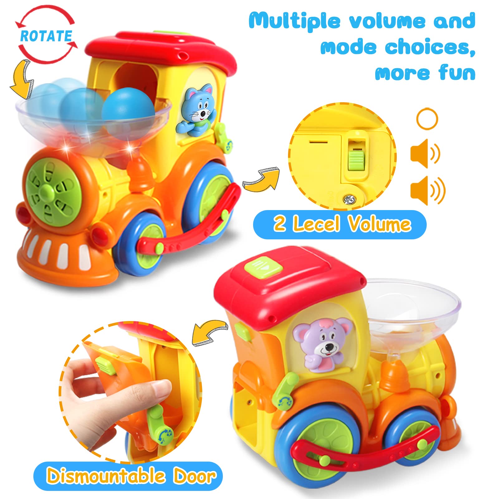 Crawling Baby Toys 6 to 12 Months Musical Train Infant Toys for Babies 3 6 8 9 10 18 Month Early Educational Toys for 1 2 3 Year Old Boys Girls Gift with Songs/Light/Wheels for Toddlers 0-6 3-6M