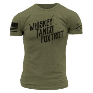 grunt style whiskey tango foxtrot ii men's t-shirt (military green, xxxlarge)