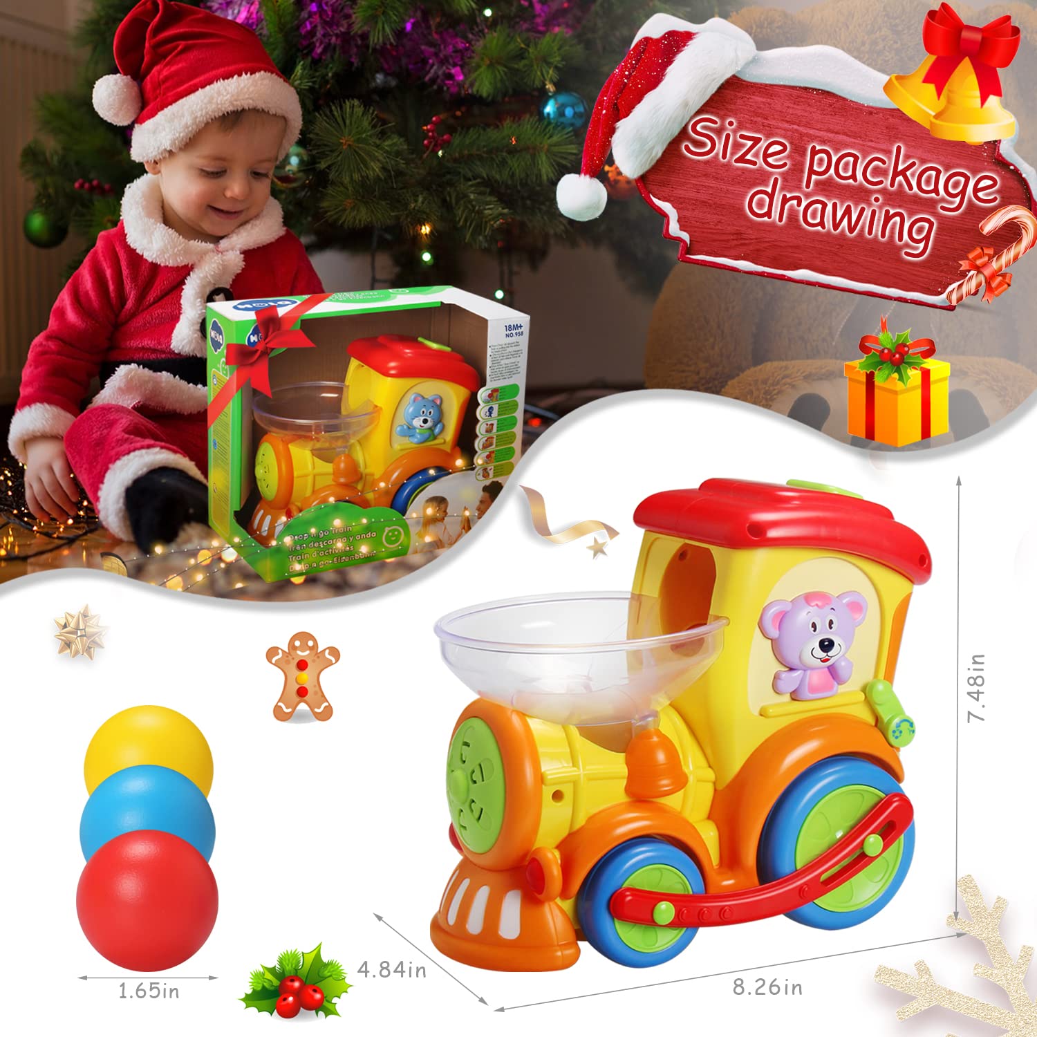 Crawling Baby Toys 6 to 12 Months Musical Train Infant Toys for Babies 3 6 8 9 10 18 Month Early Educational Toys for 1 2 3 Year Old Boys Girls Gift with Songs/Light/Wheels for Toddlers 0-6 3-6M