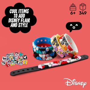 LEGO DOTS Disney Mickey & Friends Bracelets Mega Pack 41947 5in1 Crafts Set, DIY Toy Jewelry Making Kit for Kids, with Glitter and Minnie Mouse Tiles