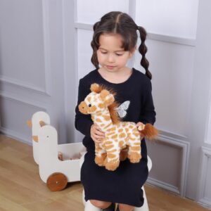 Apricot Lamb Toys Plush Brown Grassland Giraffe Stuffed Animal Soft Cuddly Perfect for Child (Brown Giraffe,12 Inches)