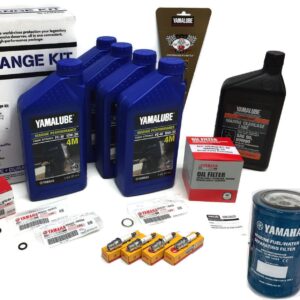 YAMAHA 2006+ F150 F150B F150XB Oil Change Gear Lube Gasket Spark Plugs Fuel Water Separator Fuel Filter Maintenance Kit