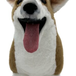 Corgi Dog 20 Inch Realistic Lifelike Louie Welsh Corgi Dog Plush Stuffed Animal Pet Dog Huggle Furry Corky