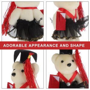 TOYANDONA 10pcs Mini Graduation Bears, 4. 7 inch Plush Graduation Bear Stuffed Animal for Graduation Gift