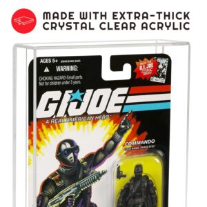 EVORETRO Action Figure Display Case Protector Compatible with Star Wars, Marvel Legends, GI-Joe 3.75 in Carded Action Figures, Anti-UV Thick Durable Clear Acrylic Box, Lasts for Years to Come - 2 Pack