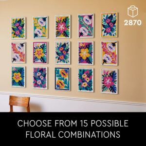 LEGO Art Floral Art 31207, 3in1 Flower Pictures, Wall Art Decoration Building Set, Arts and Crafts Kit, Creative DIY Activity, Beautiful Home Decor, Gift Idea for Adults, Men, and Women