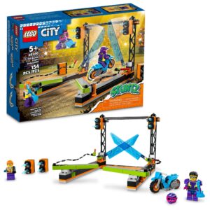 lego city stuntz the blade stunt challenge 60340 building toy set for boys, girls, and kids ages 5+ (154 pieces)