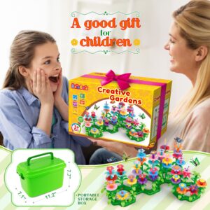 BainGesk Toys for 3, 4, 5, 6 Year Old Girls, Preschool Flower Garden Building Set - 148pcs, Educational STEM Gardening Toy, Ideal Christmas & Birthday Gift for Kids & Toddlers Age of 2-4