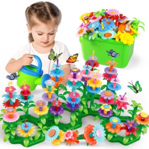 BainGesk Toys for 3, 4, 5, 6 Year Old Girls, Preschool Flower Garden Building Set - 148pcs, Educational STEM Gardening Toy, Ideal Christmas & Birthday Gift for Kids & Toddlers Age of 2-4