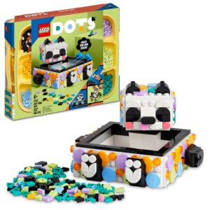 LEGO DOTS Cute Panda Tray 41959 Toy Crafts Set, DIY Jewelry Box, Desk Tidy or Storage Trays, Personalisable Animal Gift Idea for Kids Age 6 Plus