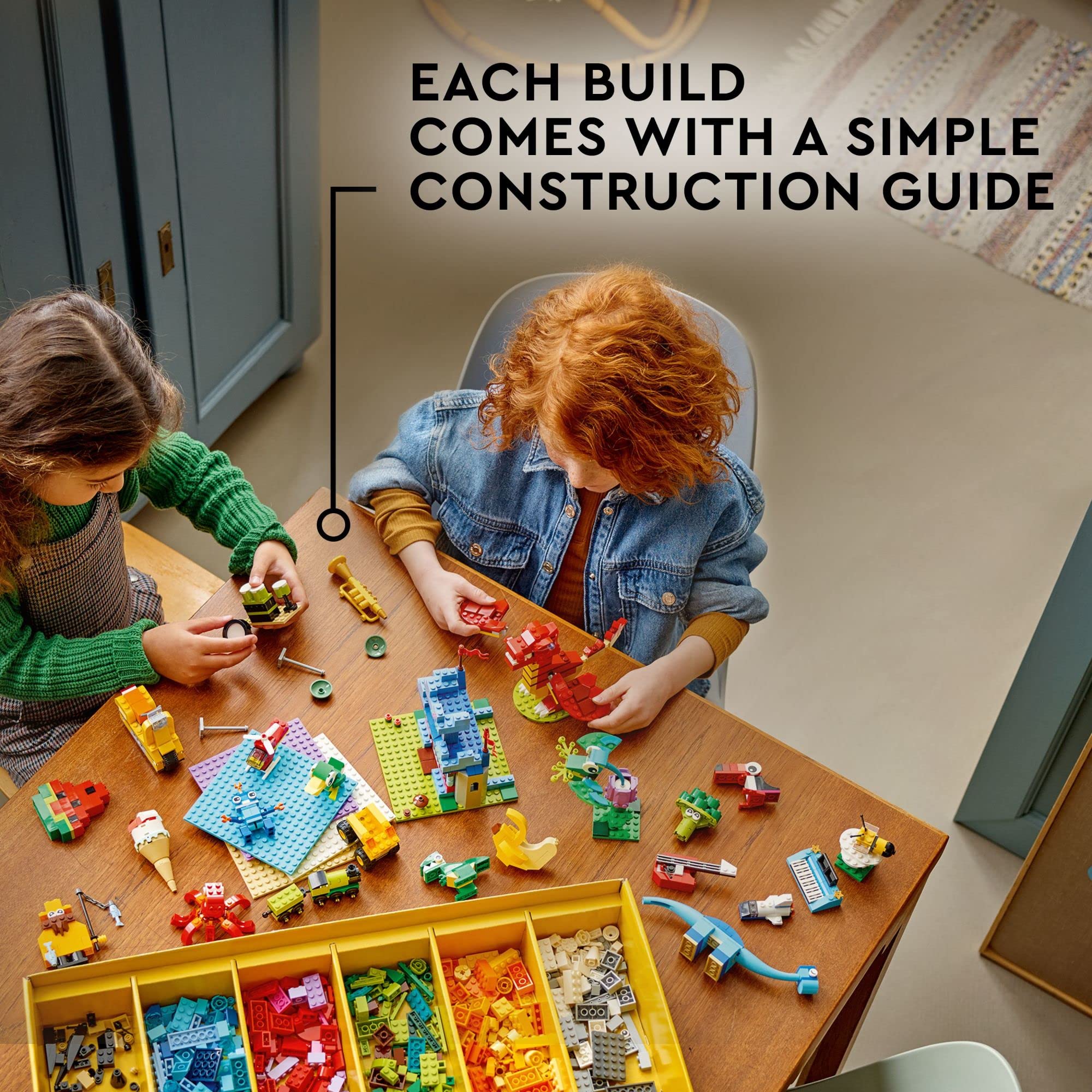 LEGO Classic Build Together 11020 Creative Building Toy Set for Kids, Girls, and Boys Ages 5+ (1,601 Pieces)