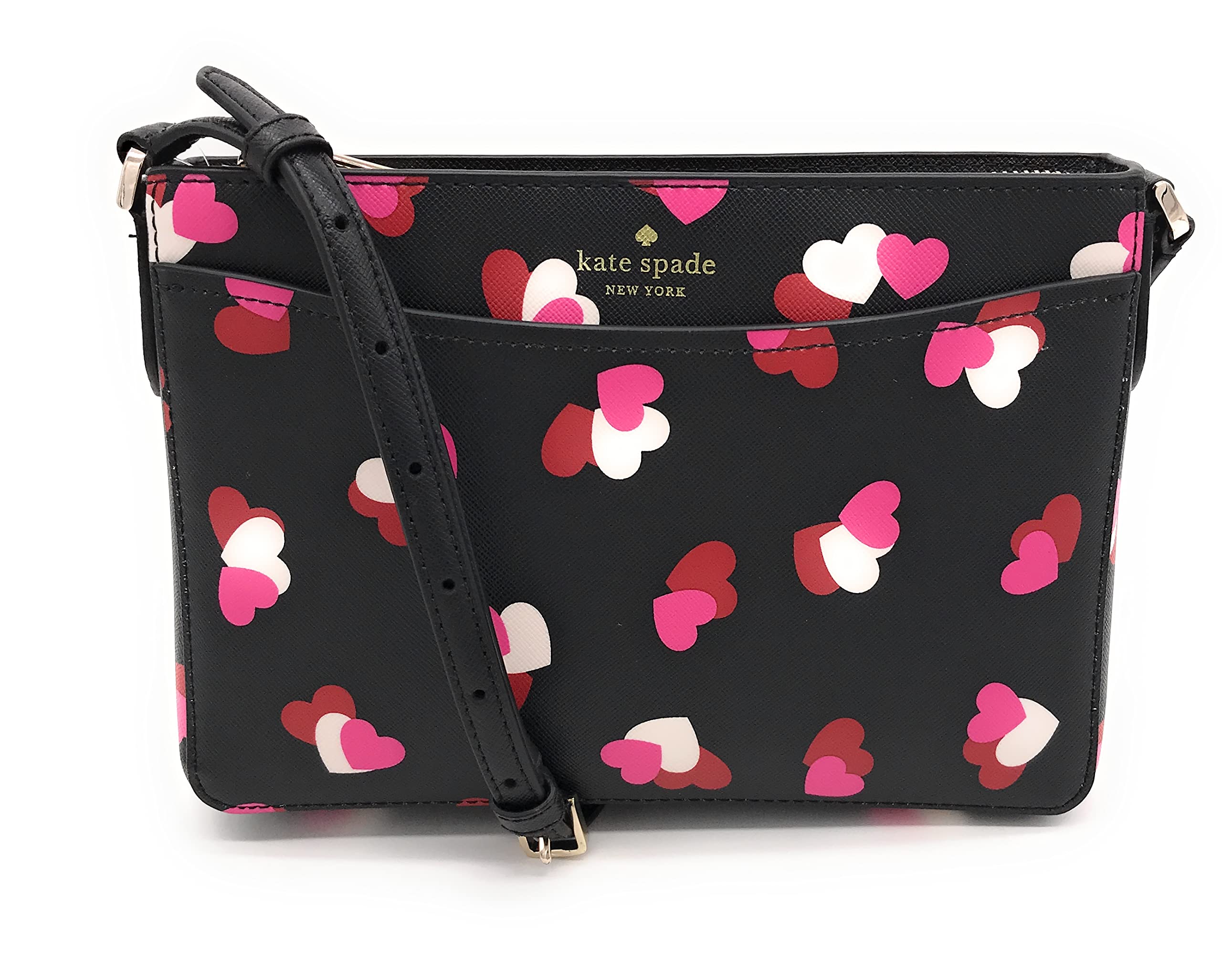 Kate Spade New York Rory Saffiano Leather Crossbody (Flutter Hearts Multi)