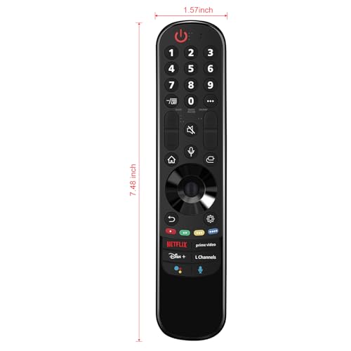 AN-MR21GA Smart Remote Control Replacement fit for LG Smart TV 2021 OLED TV Series G1 C1 A1 QNED99 QNED90 NANO99 NANO90 NANO85 NANO80 NANO75 and UHD TV's UP80 UP75 Series