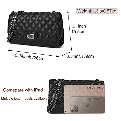 Gladdon Crossbody bags for Women Quilted Leather Trendy Ladies Shoulder Bag