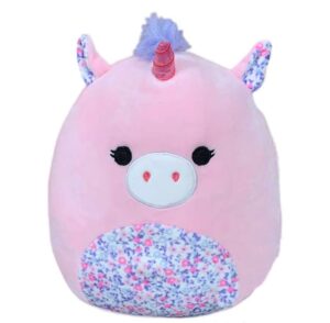 squishmallows official kellytoy easter squad squishy soft plush toy animal (5 inch, mikah unicorn (floral belly))