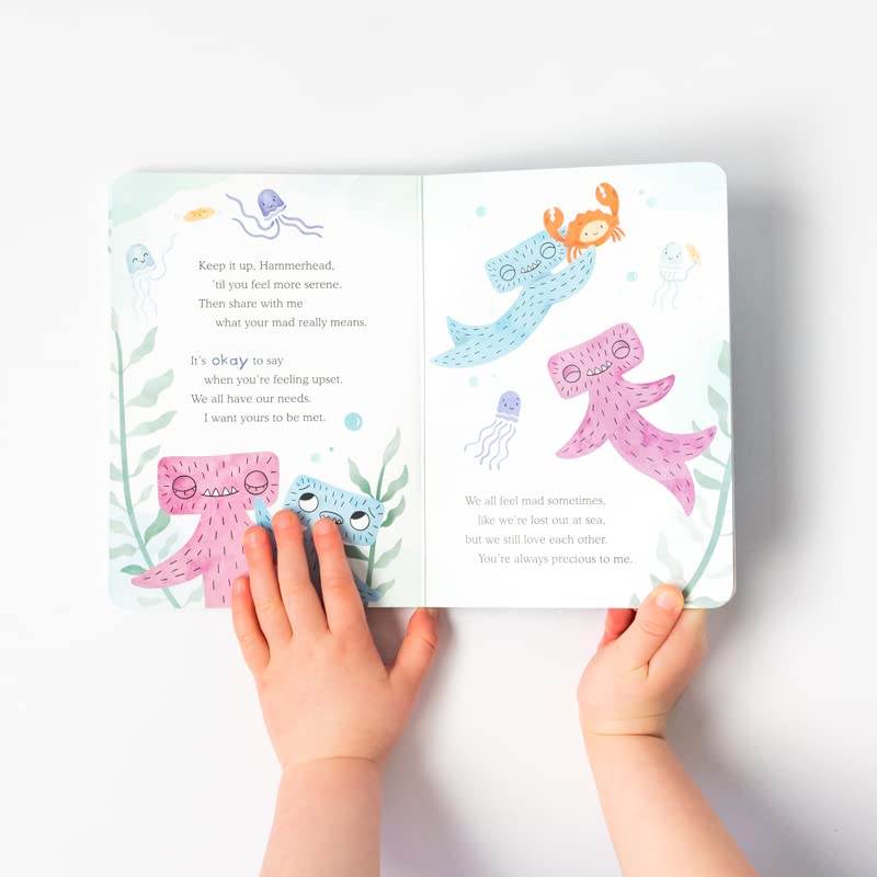 Slumberkins Mads Not Bad Board Book & Jellyfish Mini Set | Supports Conflict Resolution & Social Emotional Learning for Ages 0+ (Coral Jellyfish)