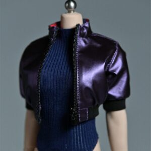 1/6 Scale Female Figure Clothes,Girl Jacket Coat Costum Clothing for 12inch PH TBL Action Figure Body (Purple Jacket)