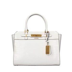 guess raffie crocodile-embossed carryall