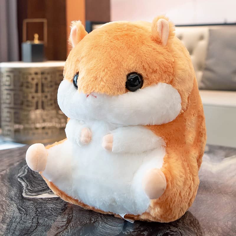 Wgxzyq Hamster Plushie Toy Hamster Stuffed Animal Plush Toy Birthday Xmas Gift for Kids Boys Girls (15.6inch, Brown)