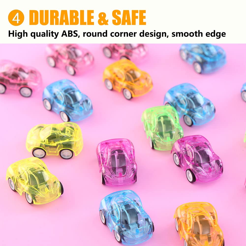 Speedy Panther 36 Pcs Mini Pull Back Cars Set, Pull Back Race Vehicles for Kids, Bulk Party Favors Toys for Treasure Box, Classroom Prizes, Pinata Fillers, Goodie Bag Stuffers for Boys Girls