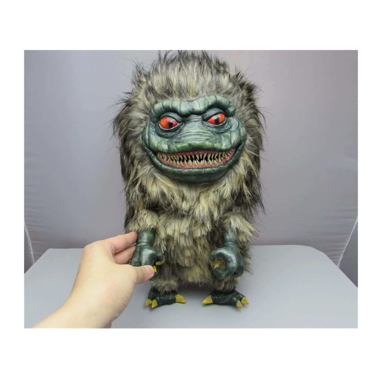 Critters Prop Doll, Space Crite ,Plush , from Movie Critters Collection, Creepy Doll Fugglers Funny Ugly Monsters â€‹Gifts for Children (A- Green)