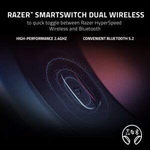 Razer Barracuda Wireless Gaming & Mobile Headset (PC, PlayStation, Switch, Android, iOS): 2.4GHz Wireless + Bluetooth - Integrated Noise-Cancelling Mic - 50mm Drivers - 40 Hr Battery - Black