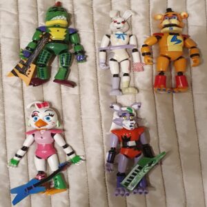 Cartoon Action Figure Funtime Foxy Sister Location Horror Doll Lightening Figures Toys with Movable Joints (A)