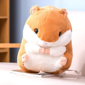 Wgxzyq Hamster Plushie Toy Hamster Stuffed Animal Plush Toy Birthday Xmas Gift for Kids Boys Girls (15.6inch, Brown)