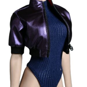 1/6 Scale Female Figure Clothes,Girl Jacket Coat Costum Clothing for 12inch PH TBL Action Figure Body (Purple Jacket)