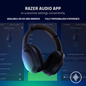 Razer Barracuda Wireless Gaming & Mobile Headset (PC, PlayStation, Switch, Android, iOS): 2.4GHz Wireless + Bluetooth - Integrated Noise-Cancelling Mic - 50mm Drivers - 40 Hr Battery - Black